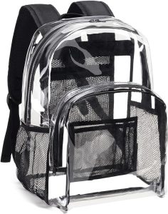 Vorspack Heavy Duty PVC Clear Backpack for College & Work